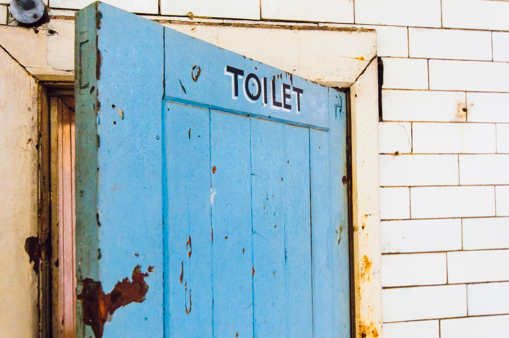 Old Timey Fancy Restroom Sign