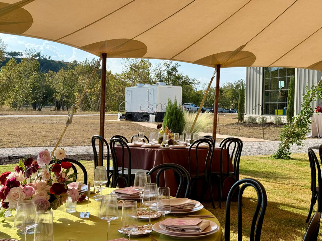 Portable Restroom Trailer Rentals for different events such as weddings, fundraisers and corporate events.
